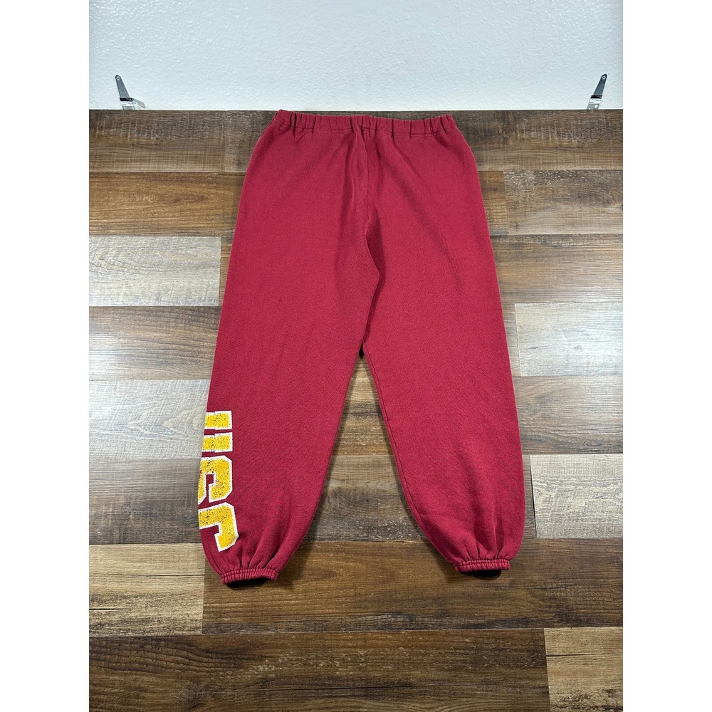 Vintage Bike USC Trojans Sweatpants Maroon Red Joggers Made in USA Mens Medium